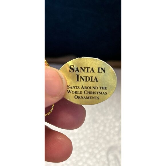 Christmas Decorations The Danbury Mint Santa in SPAIN & Santa in INDIA  3/4" - Picture 2 of 6